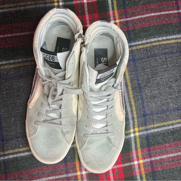 Golden Goose Gray Glitter Slide High Top Sneakers 40(9) - Picture 7 of 12